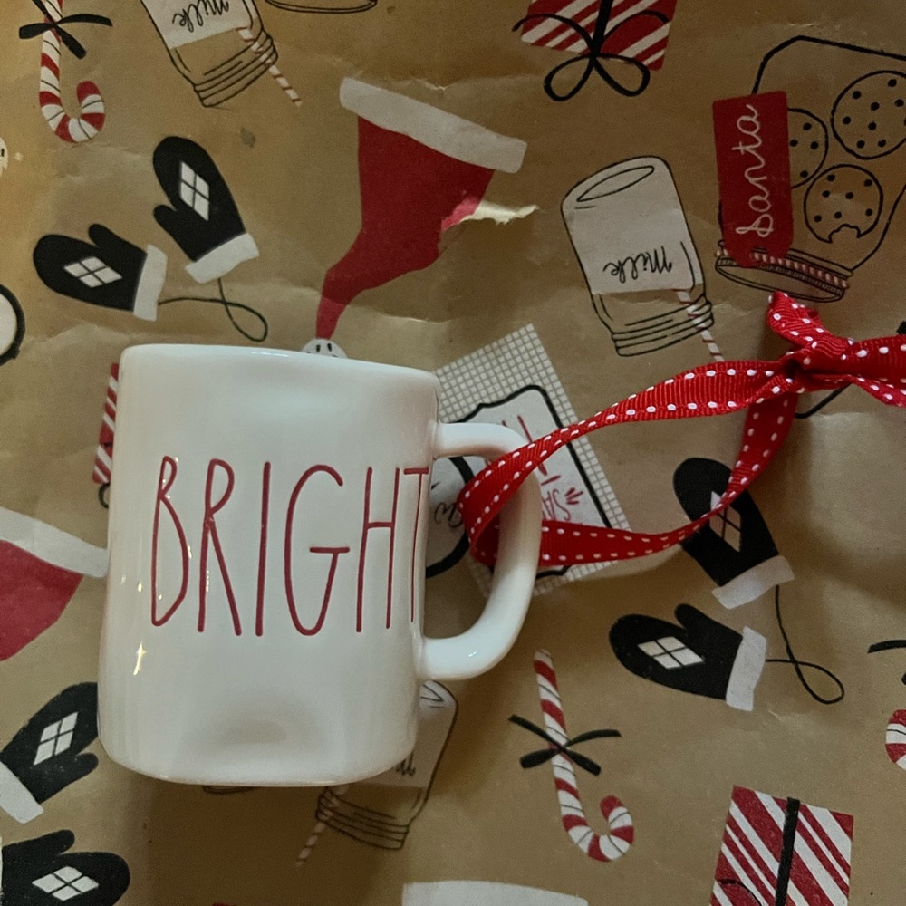 Rae Dunn Christmas mug ornament